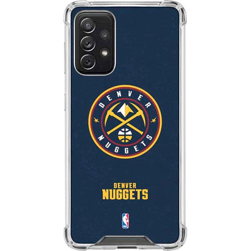 NBA Denver Nuggets Distressed Galaxy A72 5G Clear Case